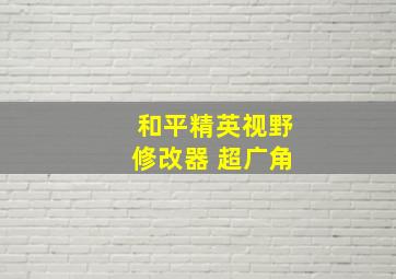 和平精英视野修改器 超广角